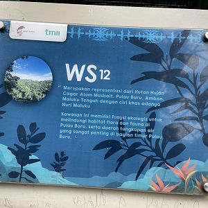 wallacea & sahul - aviary no. 12 signage - taman burung