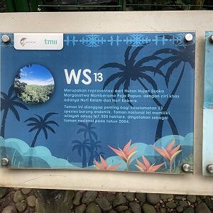 wallacea & sahul - aviary no. 13 signage - taman burung