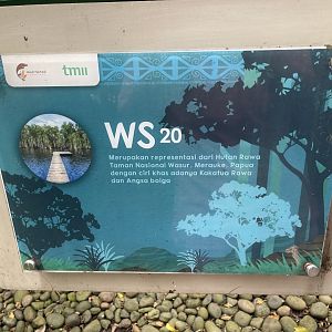 wallacea & sahul - aviary no. 20 signage - taman burung