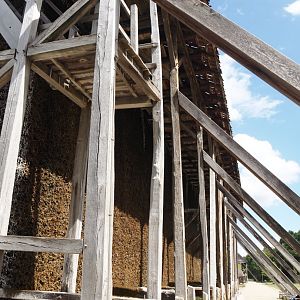 Salinenpark next to the zoo - Saline Gottesgabe, recreated graduation tower from old salt production facility, 2025-05-22