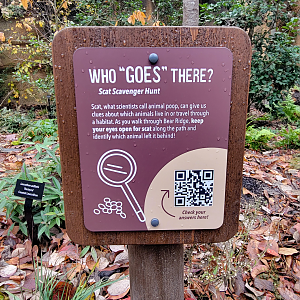 Nov. 2025 - NEW! Bear Ridge - Adventure Trail - Scat Signage