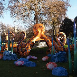 Magic Ocean Chinese lights festival - Blue-ringed octopus structure, 2025-11-30