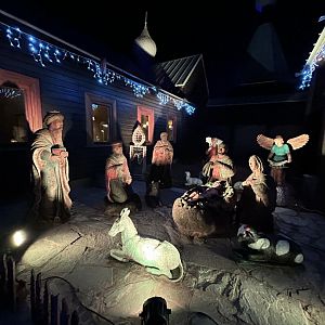 Christmas stall with all figures