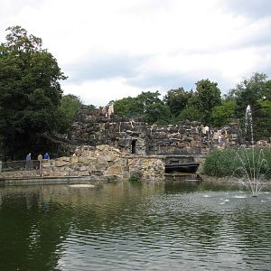 Dresden Zoo 2008 - Pond and old carnivore castle