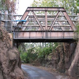 Kilimanjaro Safaris - Bridge and Gate Between African Elephant Exhibits