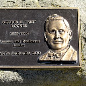Plaque Honoring Zoo Founder Arthur R. Locker