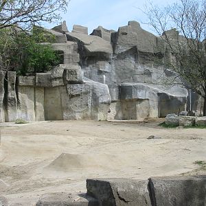 Brookfield Zoo 2003 - Black Rhinoceros exhibit at the Pachyderm House