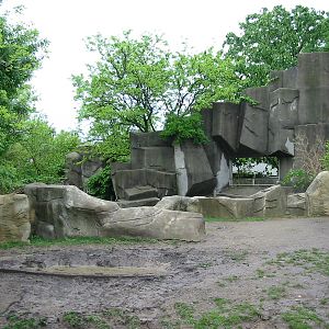 Columbus Zoo 2003 - Empty Black Rhinoceros exhibit at the Pachyderm House