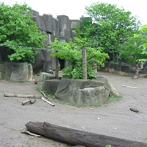 Columbus Zoo 2003 - Empty Black Rhinoceros exhibit at the Pachyderm House