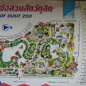 signboard map of Dusit Zoo