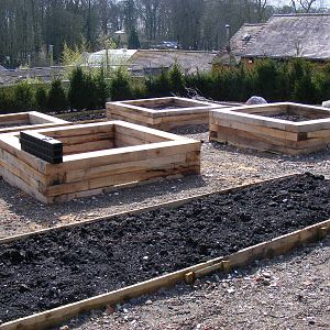 Progression of new gardens at Marwell Wildlife, 21 March 2010