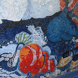 Mosaic near the ticket booth.