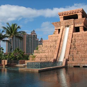 Mayan Temple Lagoon - Top View and Waterslide