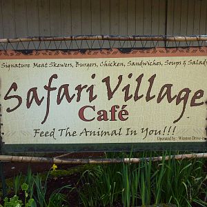 Safari Village Cafe Sign