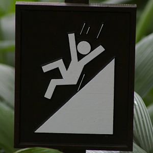 steep path warning sign