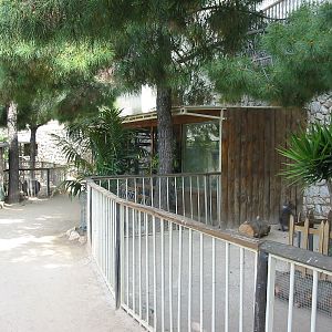 Jardin Animalier 2005 - Wallaby enclosure and bird cages