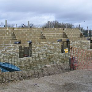 Building work behind a tiger enclosure at Isle of Wight Zoo, 5 April 2010