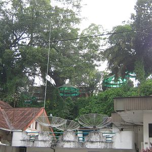 part of the zoo as viewed from the street below