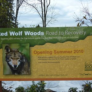 Red Wolf Woods Sign