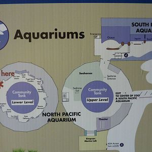North + South Pacific Aquariums - Map