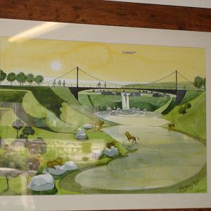 Artist's rendering of the new lion enclosure