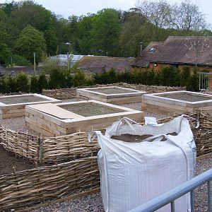 Work in progress in the new garden at Marwell Wildlife, 9 May 2010