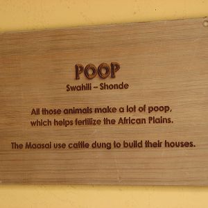 African Plains - Sign Near Restroom