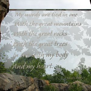 Great Bear Wilderness - Grizzly Bear Exhibit - Etched Quote on Viewing Wind