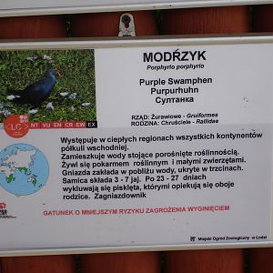 Example of signage at Lodz zoo