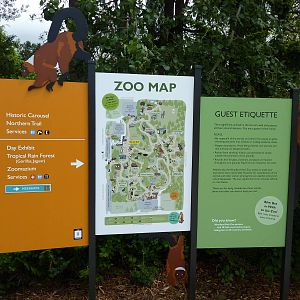 New - Zoo Map Signage