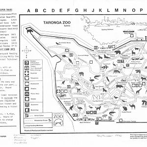 Taronga Zoo Map 1990