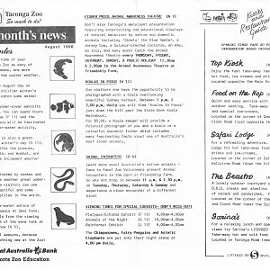 Taronga Zoo Program 1990