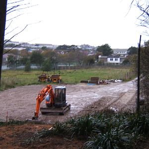View of the start of work of the African Paddock