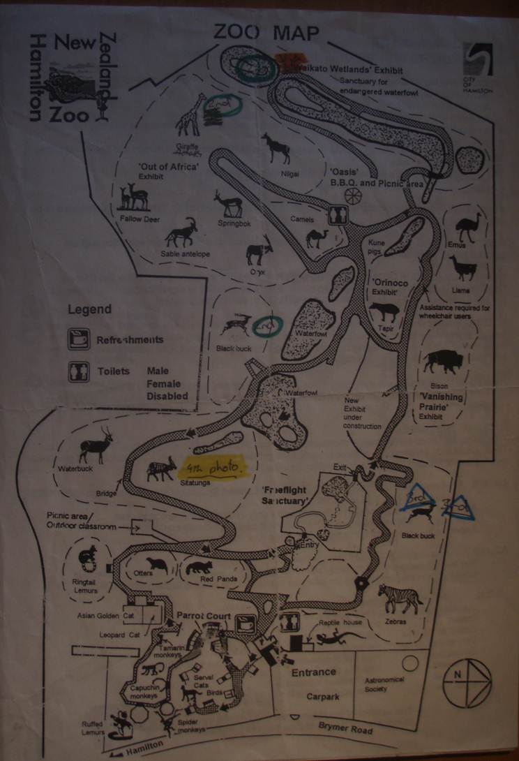 1 - Hamilton Zoo Map (Pre-2000)