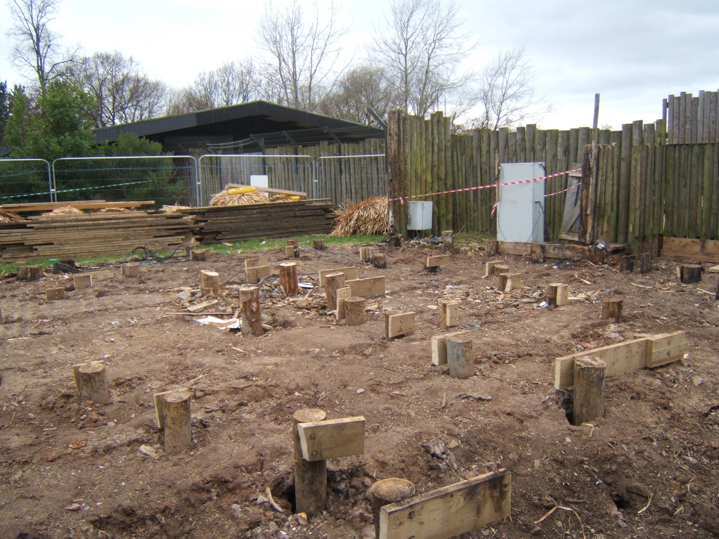 12/2/2017 View of work round the former Cheetah yurt
