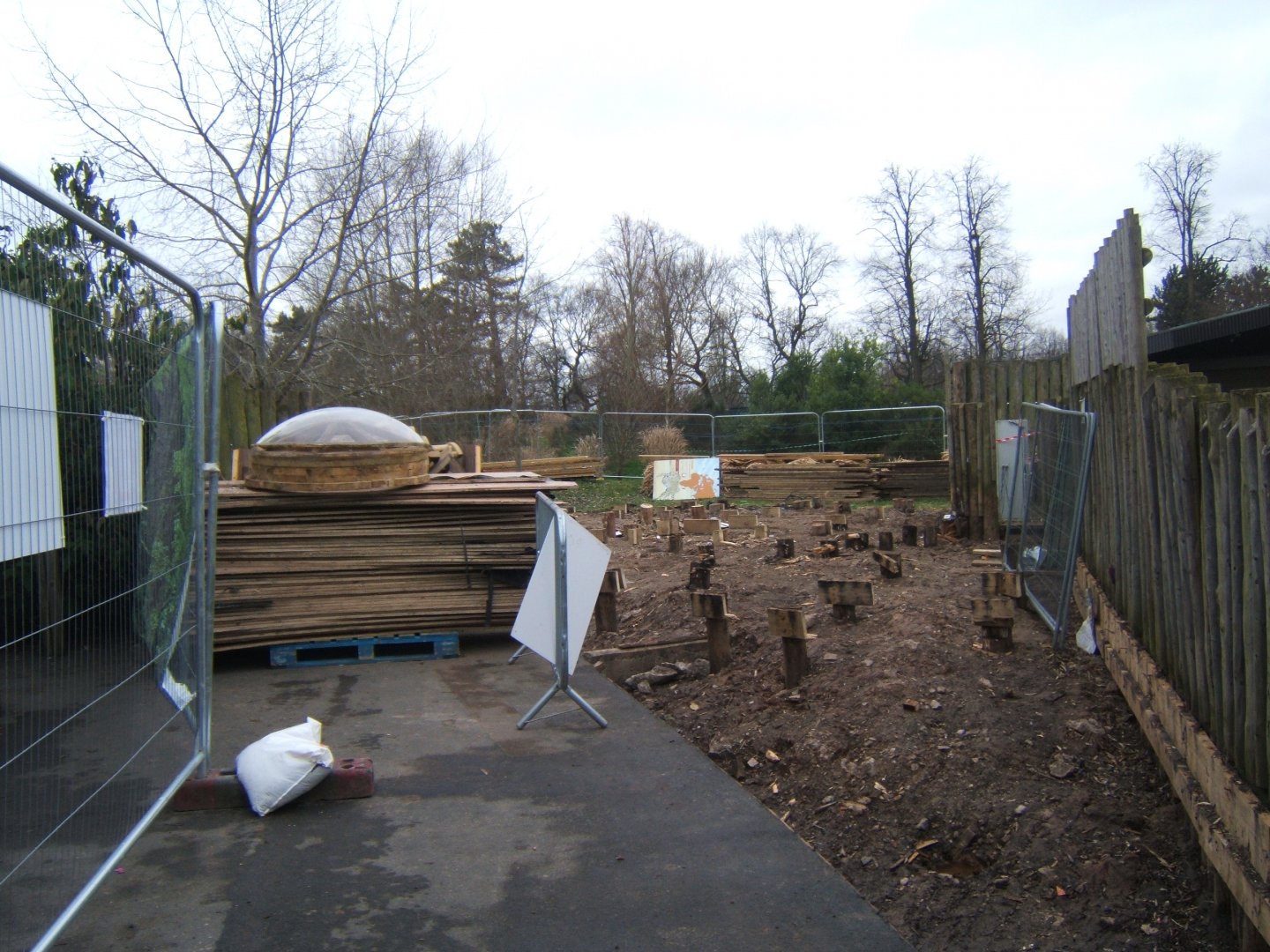 12/2/2017 View of work round the former Cheetah yurt