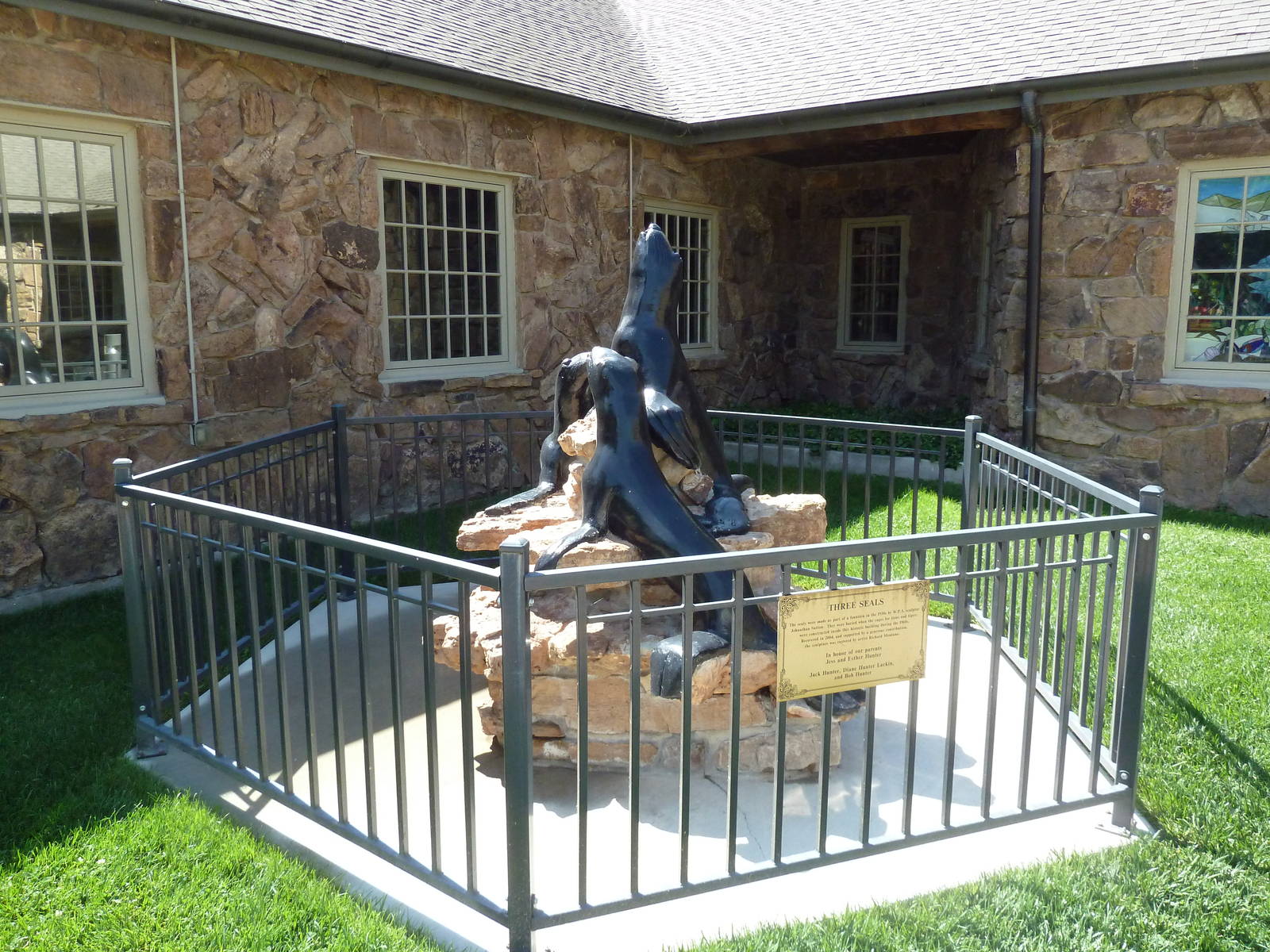 1939 Islands of Life Building - Sea Lion Statue