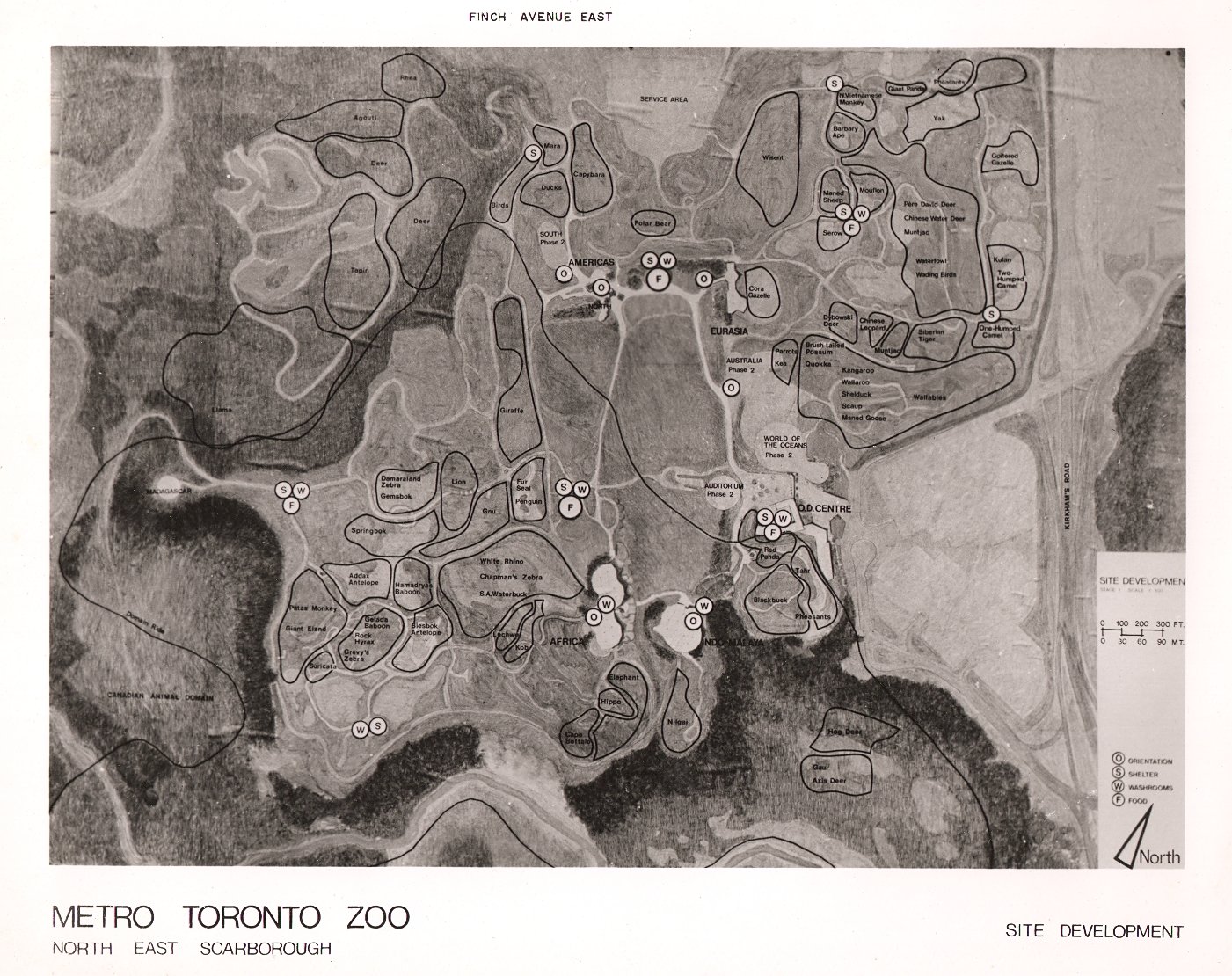 1972 Planning Map for the Toronto Zoo