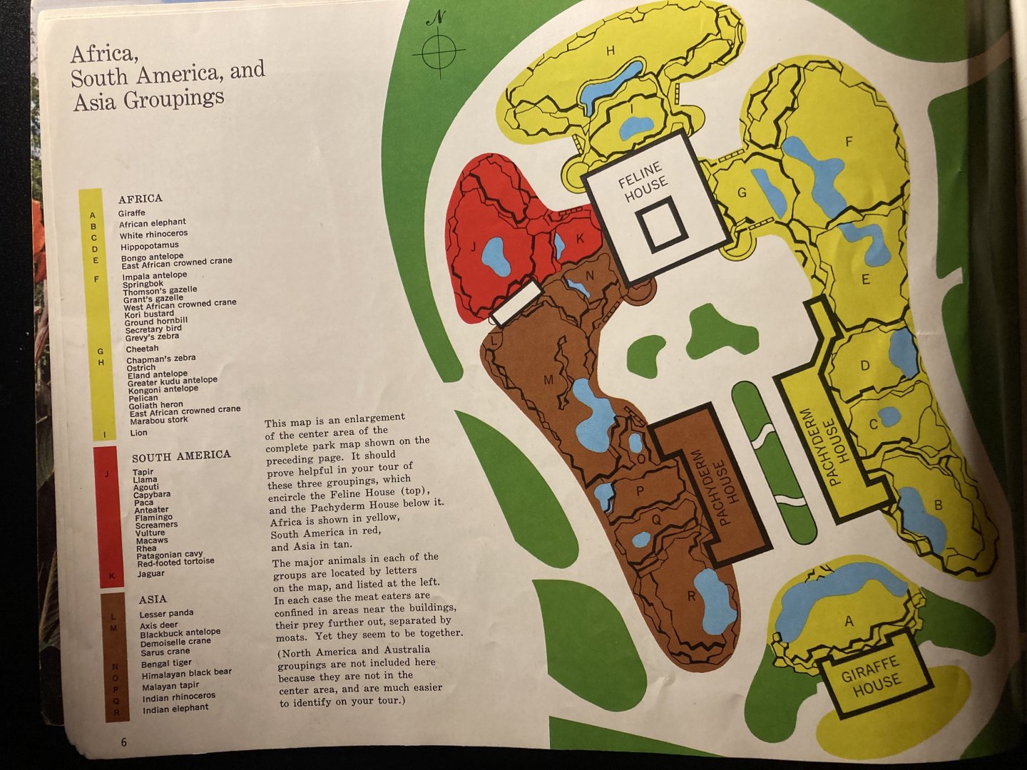 1973 Official Guidebook - "Middle Zoo" exhibits