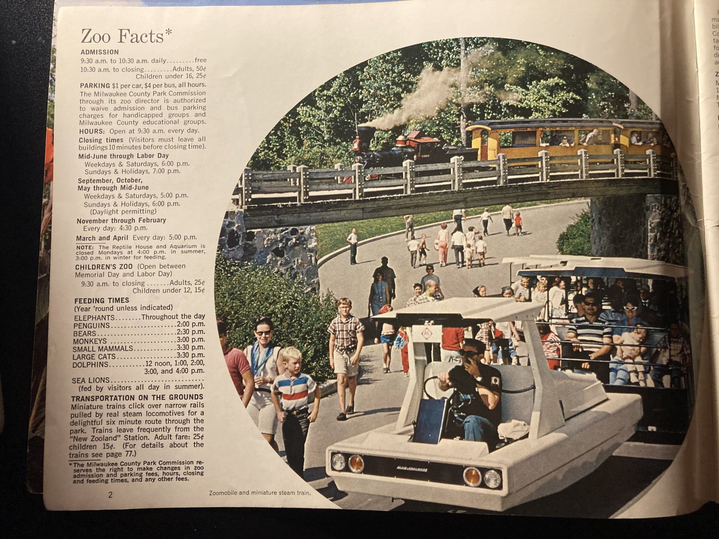 1973 Official Zoo Guidebook- Zoo Facts