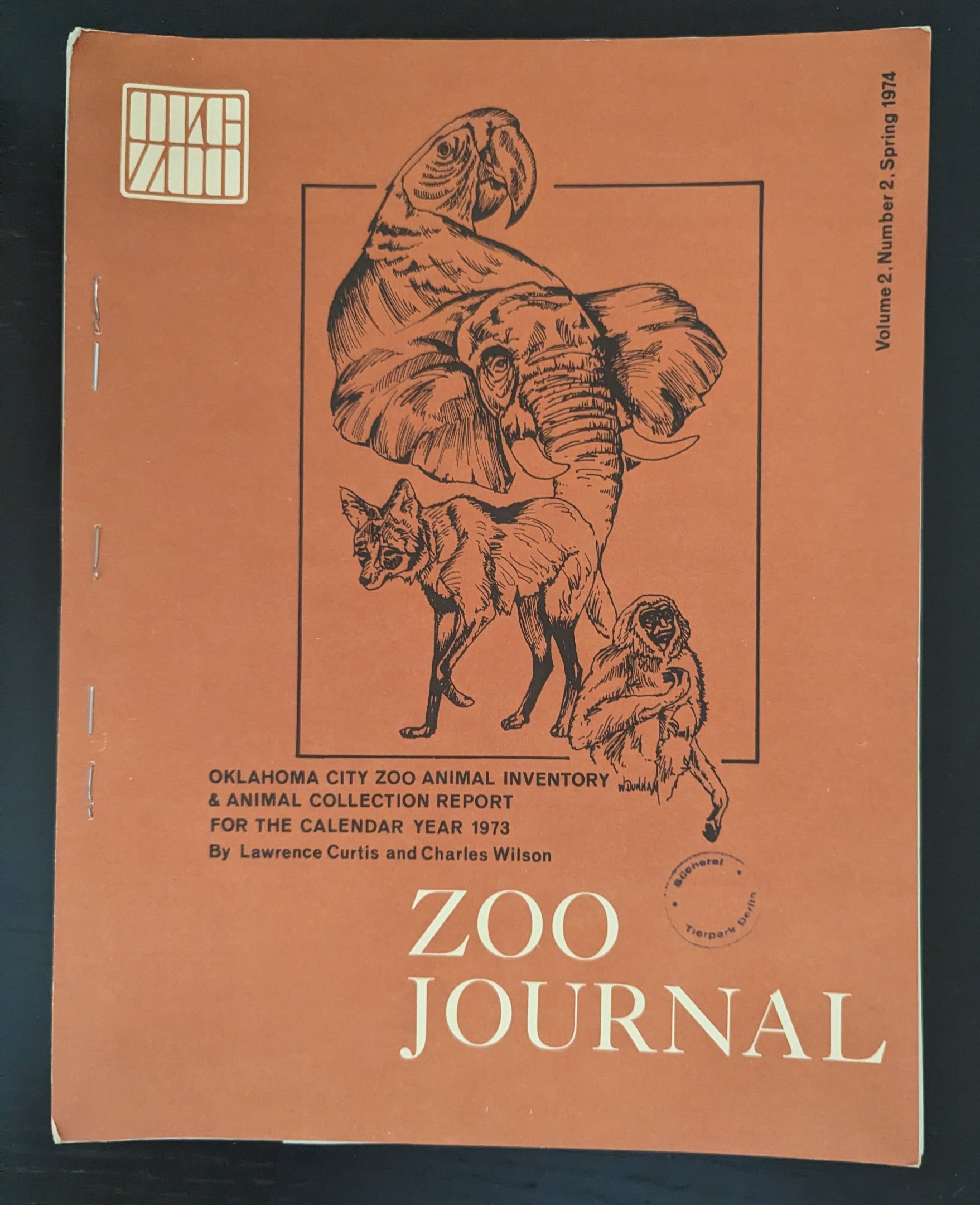 1973 Oklahoma City Zoo Animal Inventory & Animal Collection Report