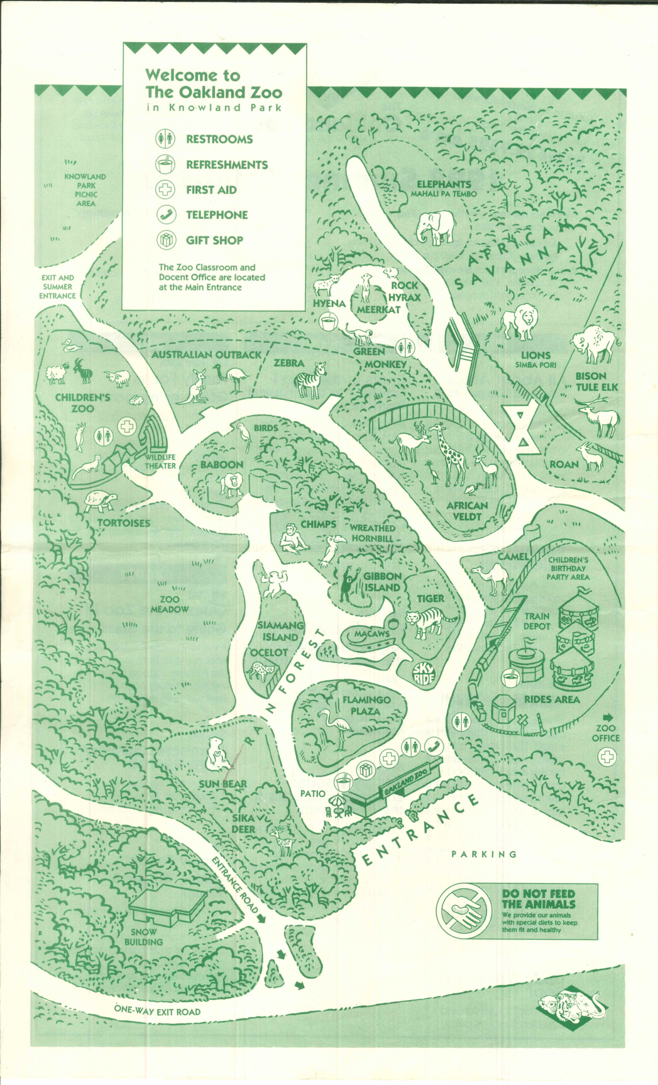 1998 Zoo Map