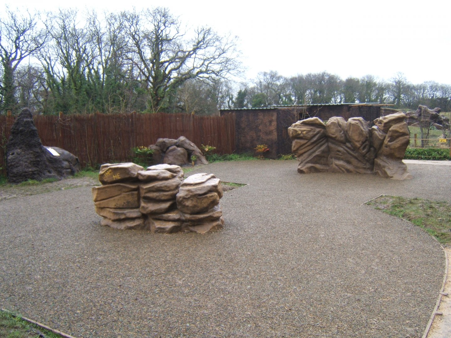 29/1/2017 View of Childrens climbing rocks by Gelada exhibit