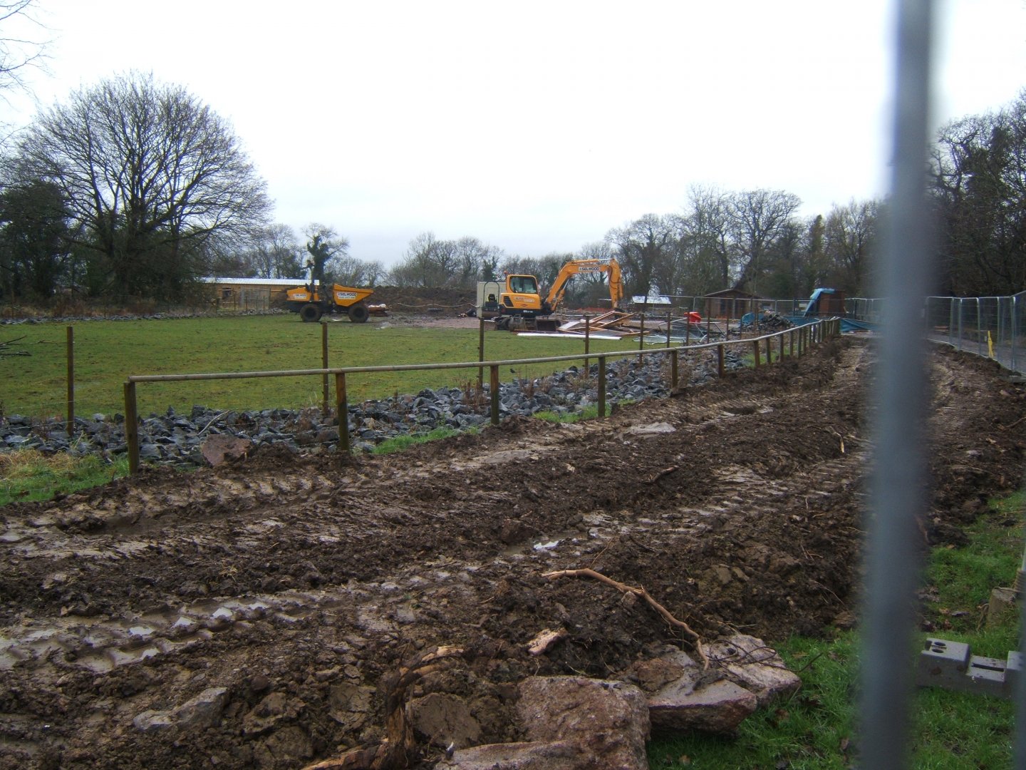 29/1/2017 View of work on new giraffe House