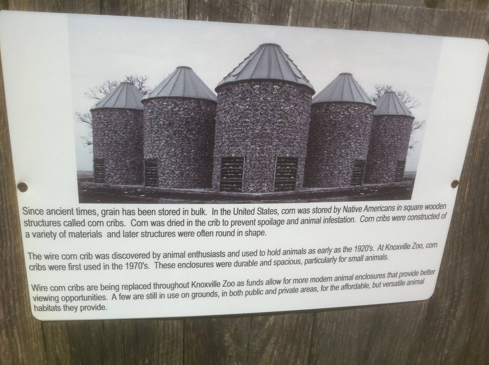 4/2/2013 - Corn Crib Exhibit Info Sign