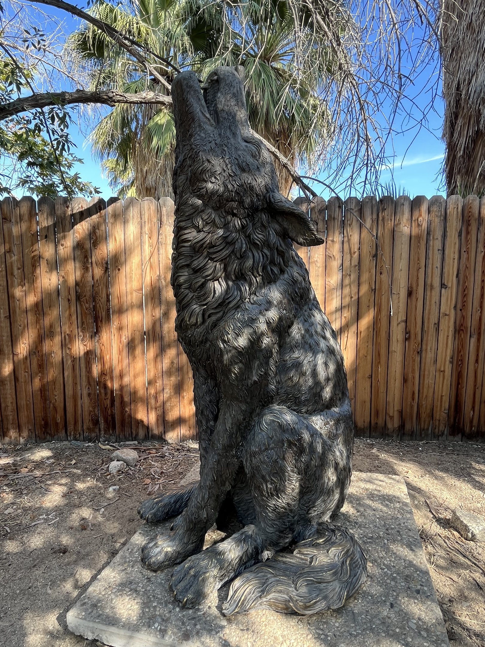 6-foot howling statue