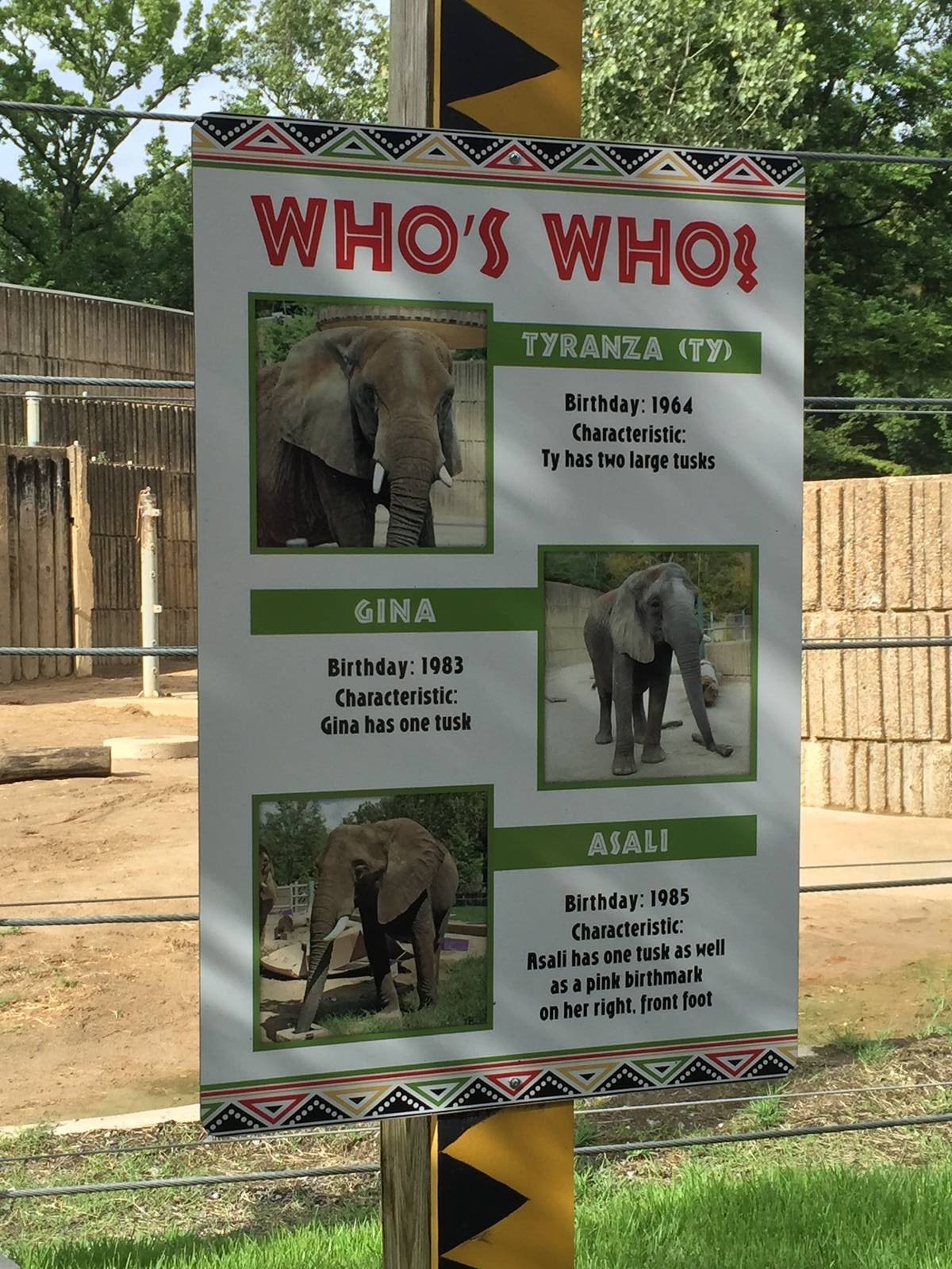 8/14/2016 - Elephant I.D. Sign