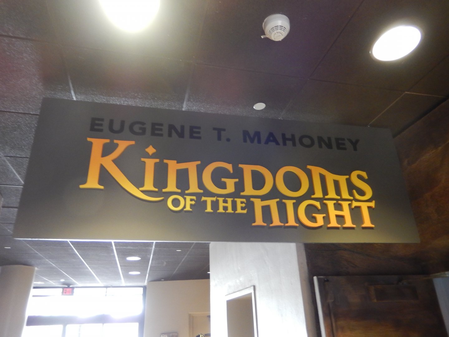 9/14/2020 - Kingdoms of the Night Sign