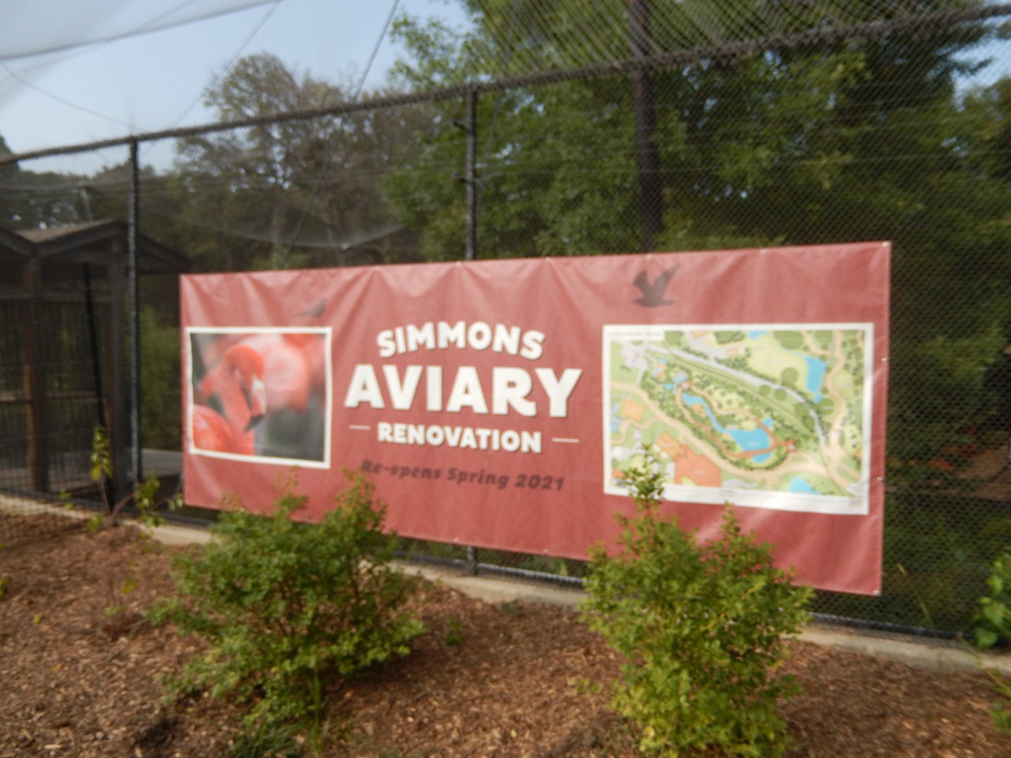 9/14/2020 - Simmons Aviary Renovation Banner (Opening in 2021)