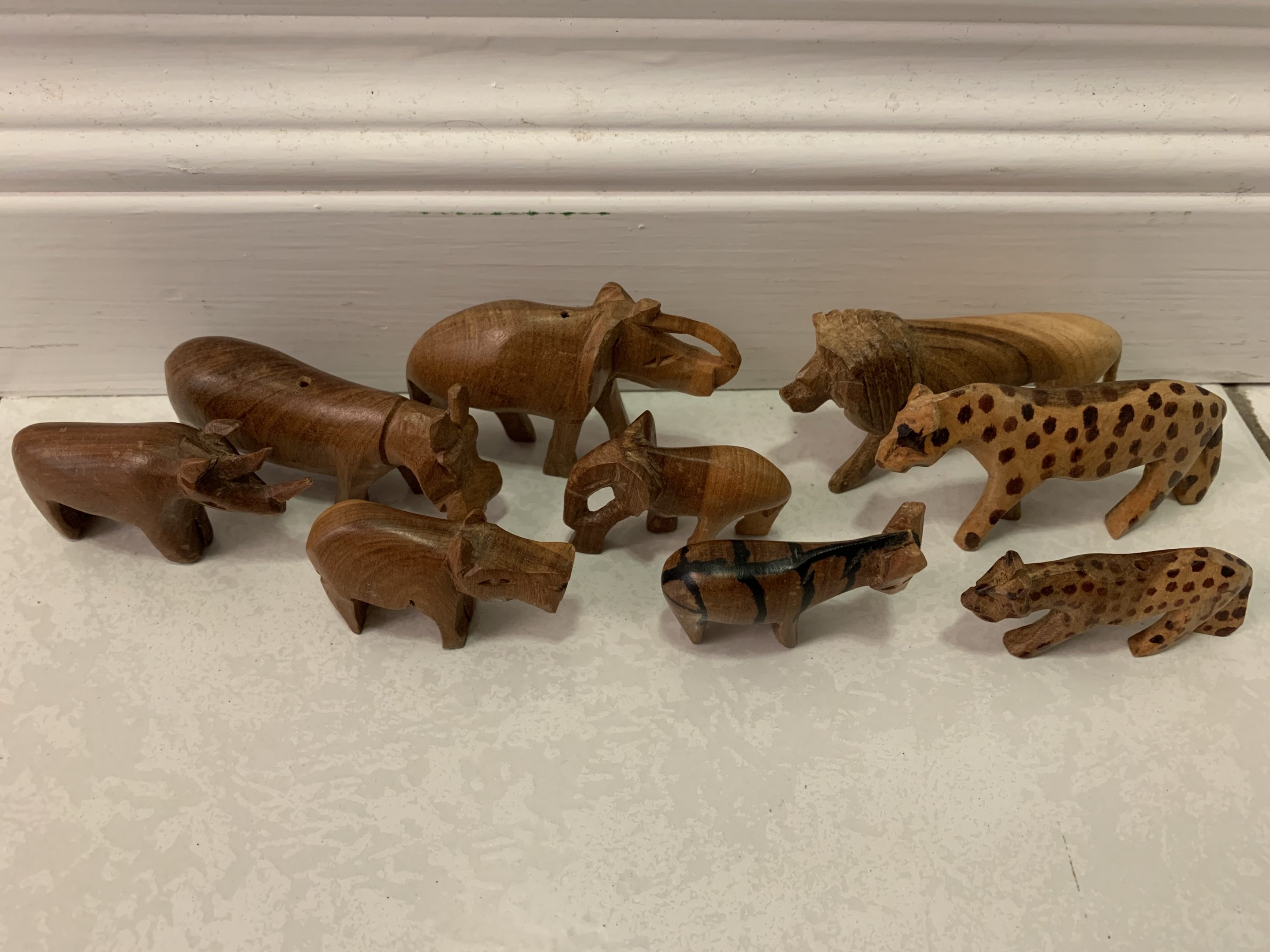 9 Wooden Animals